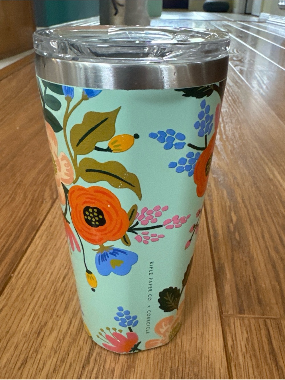 Corkcicle Mint Lively Floral Tumbler 16oz Rifle Paper Co. X Corkcicle